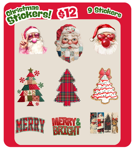 UVDTF TRANSFER ONLY  - Christmas Sticker Pack 1 - PREMADE