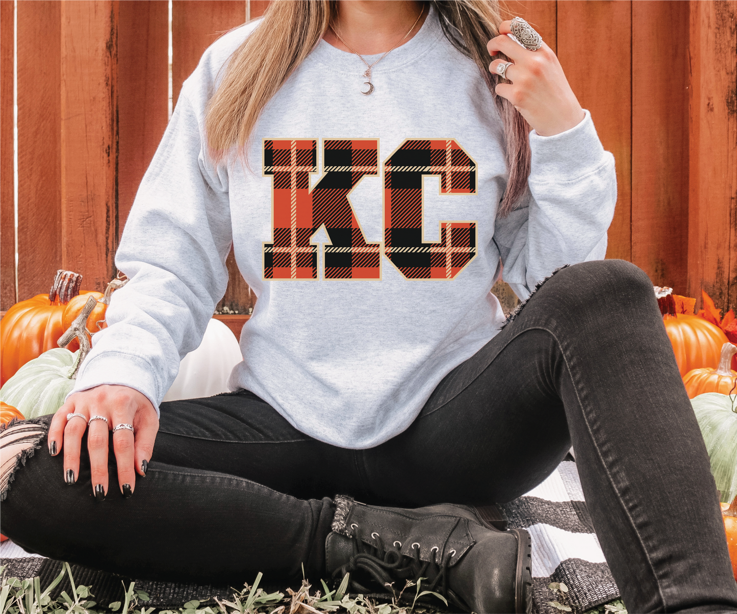 DTF TRANSFER ONLY - Christmas Plaid KC