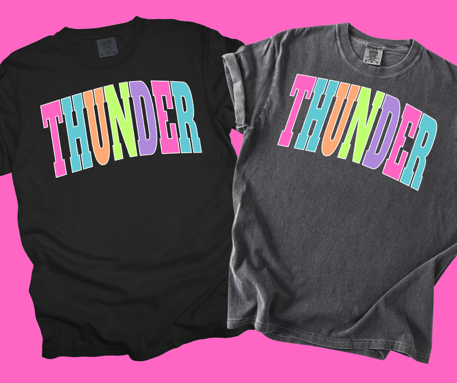 DTF TRANSFER ONLY -THUNDER Varsity Letters