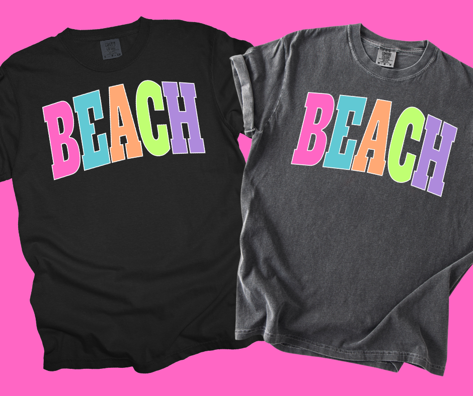 DTF TRANSFER ONLY -BEACH Varsity Letters