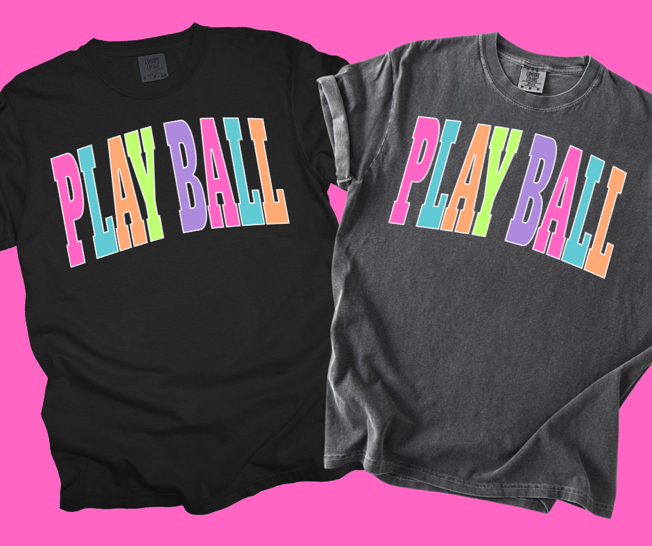 DTF TRANSFER ONLY -PLAY BALL Varsity Letters