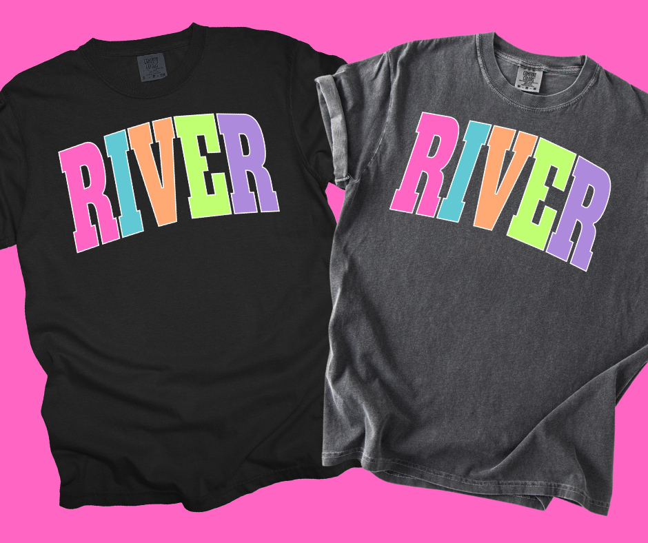 DTF TRANSFER ONLY -RIVER Varsity Letters