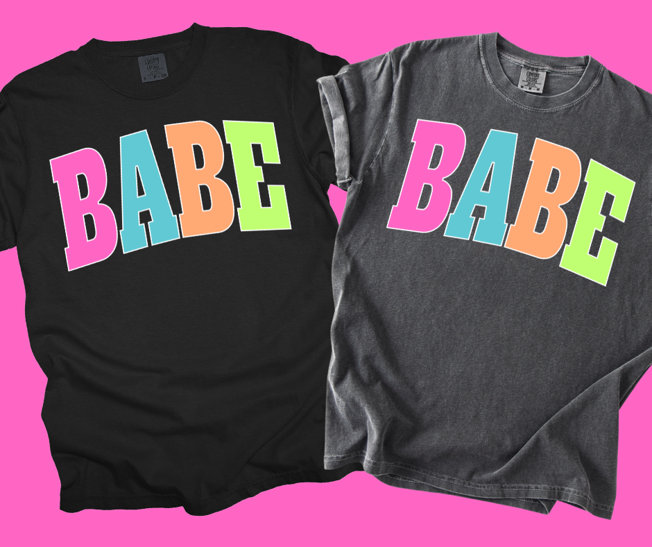 DTF TRANSFER ONLY -BABE Varsity Letters