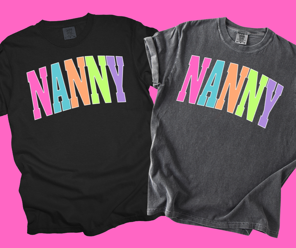 DTF TRANSFER ONLY -NANNY Varsity Letters