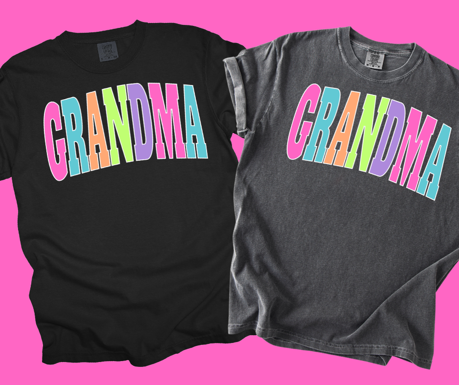 DTF TRANSFER ONLY -GRANDMA Varsity Letters