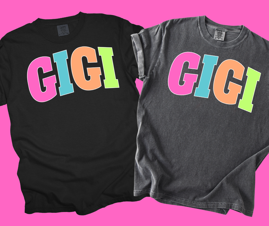 DTF TRANSFER ONLY -GIGI Varsity Letters