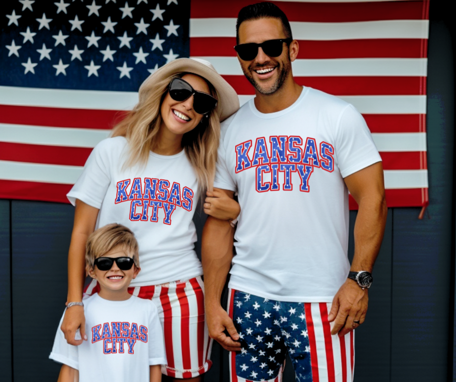 DTF TRANSFER ONLY - Patriotic Kansas City for White