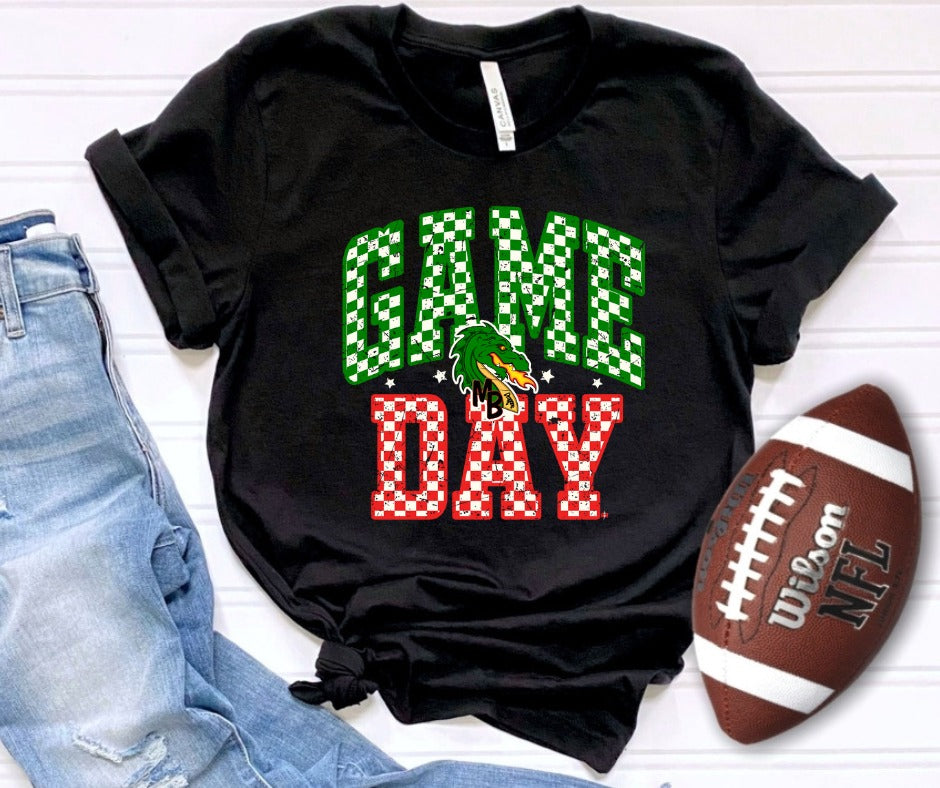 DTF TRANSFER ONLY -Green & Red Checkered Game Day
