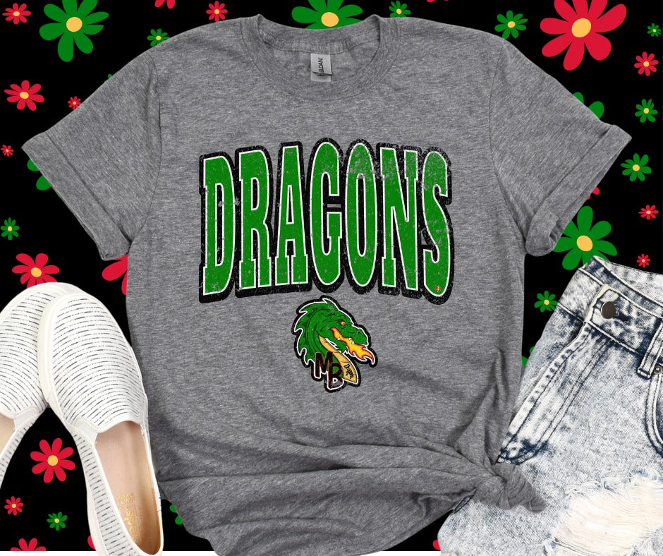 DTF TRANSFER ONLY -Dragons Varsity Letters