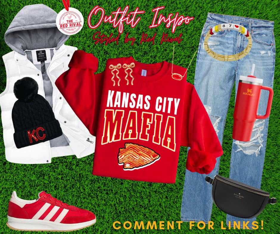 DTF TRANSFER ONLY - Kansas City MAFIA Red/Gold Zebra ARROWHEAD for Red Shirts