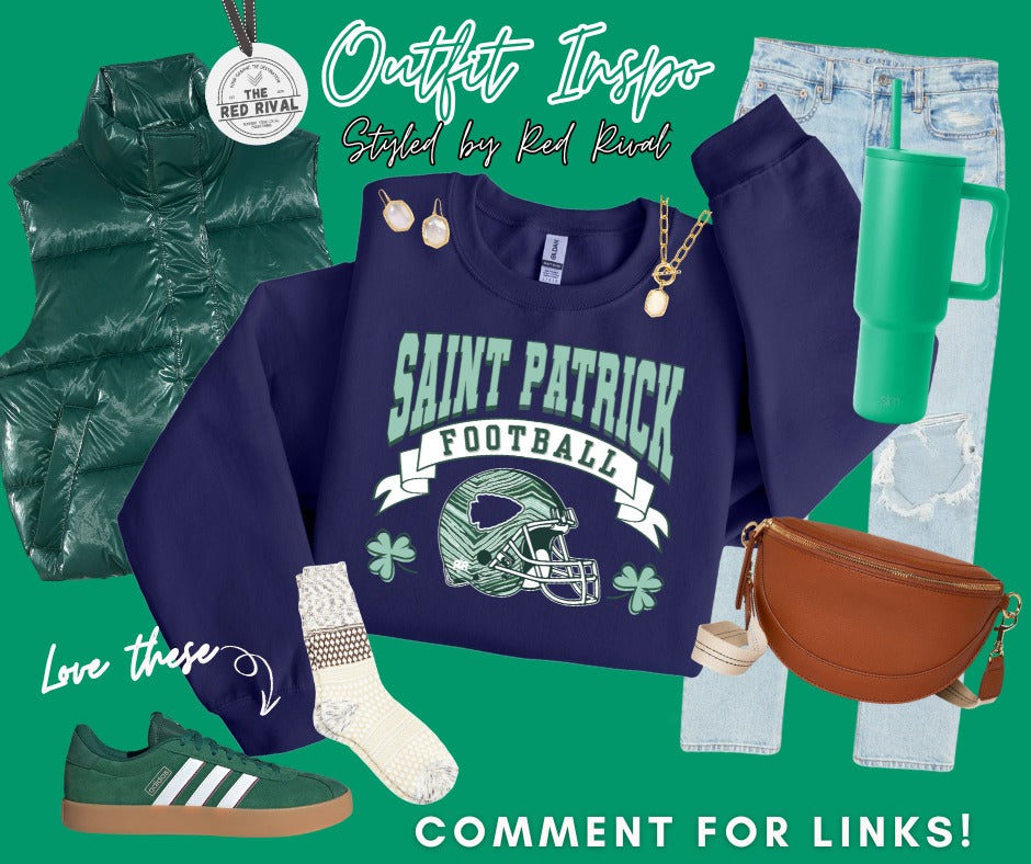 DTF TRANSFER ONLY - St Patrick Football Zebra Helmet