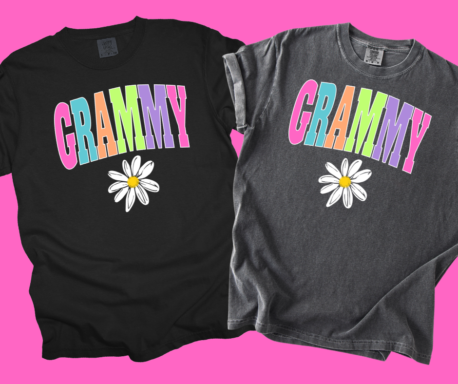 DTF TRANSFER ONLY -GRAMMY Daisy Varsity Letters