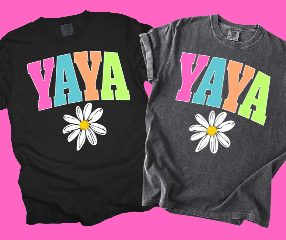 DTF TRANSFER ONLY -YAYA Daisy Varsity Letters