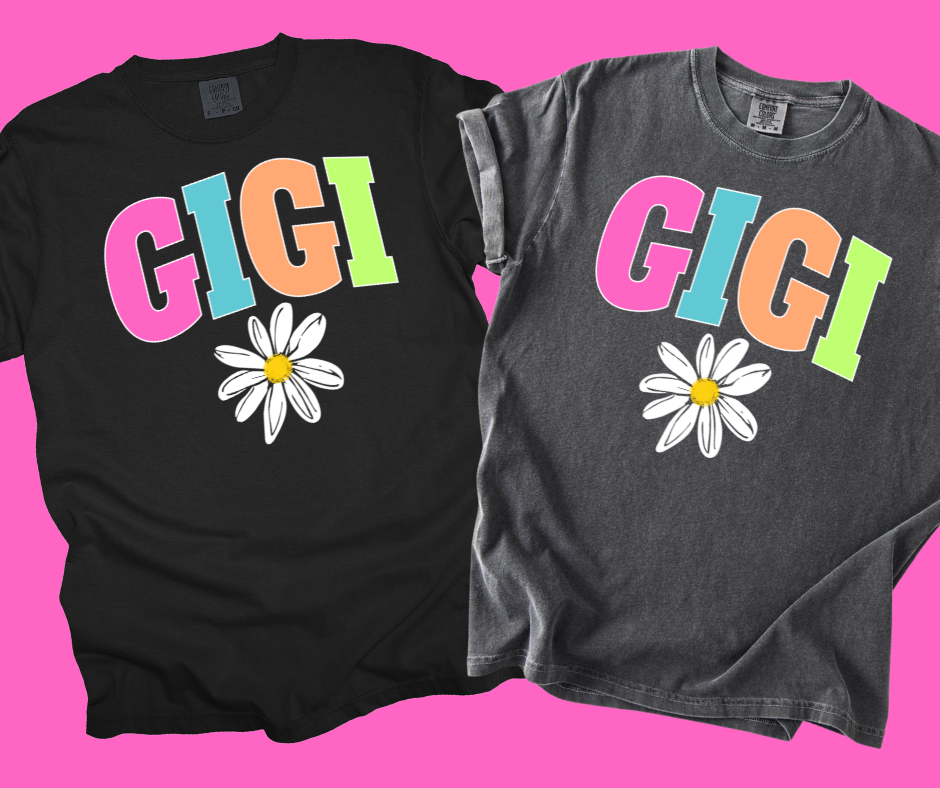 DTF TRANSFER ONLY -GIGI Daisy Varsity Letters