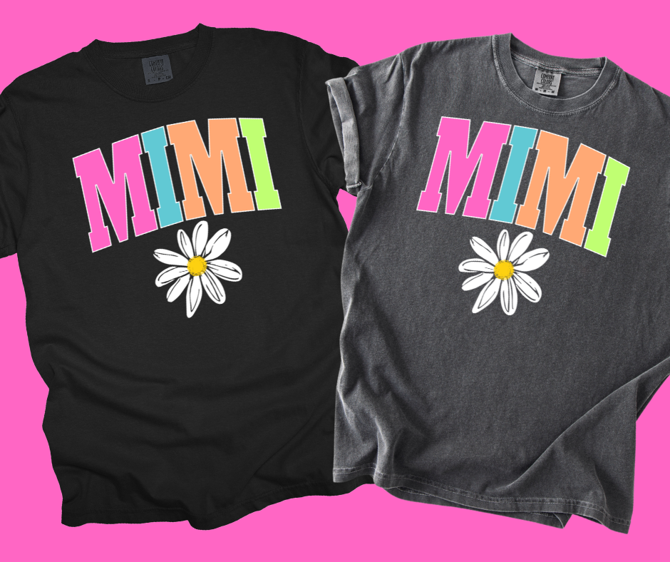 DTF TRANSFER ONLY -MIMI Daisy Varsity Letters