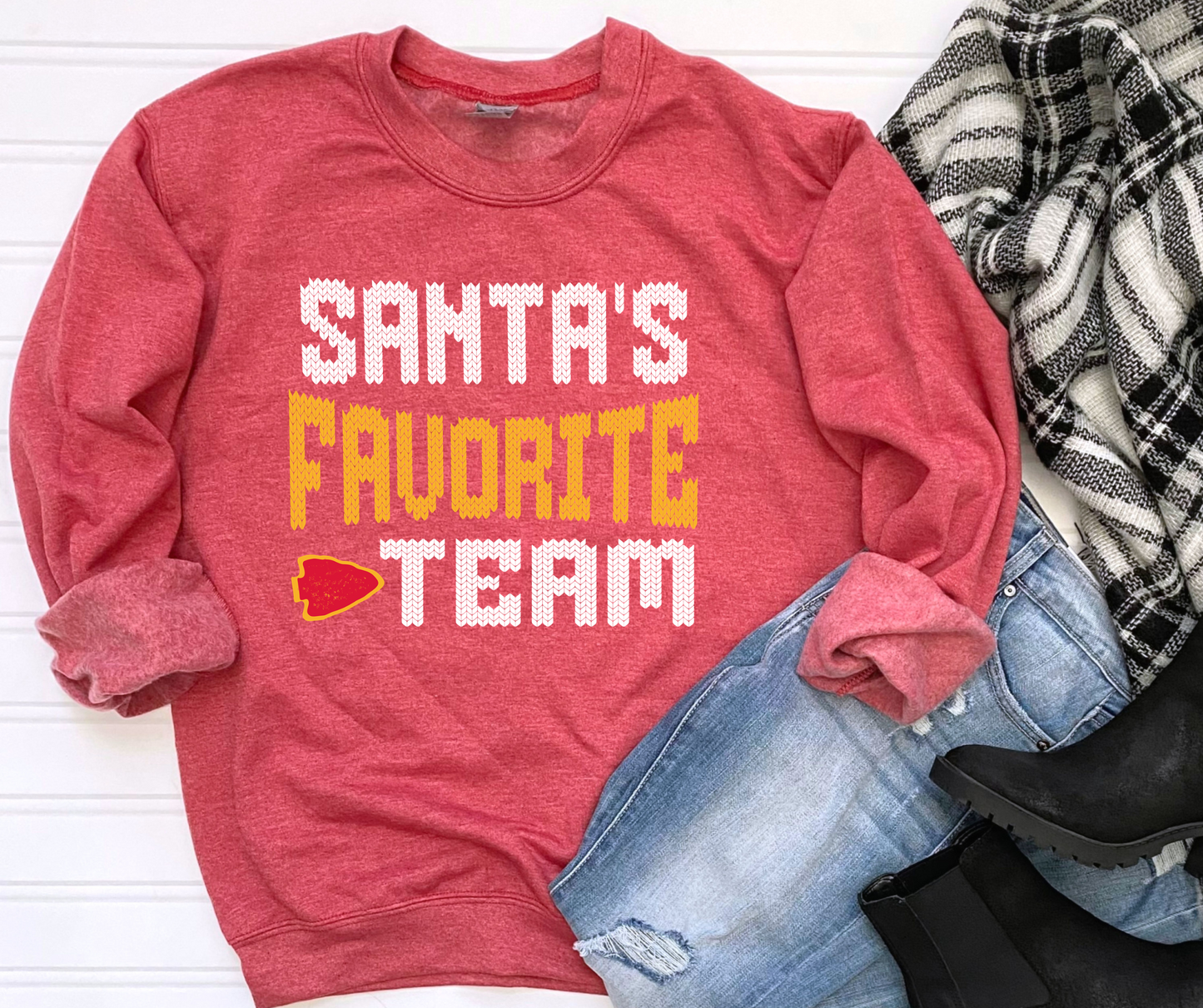 DTF TRANSFER ONLY - Santa's Favorite Team