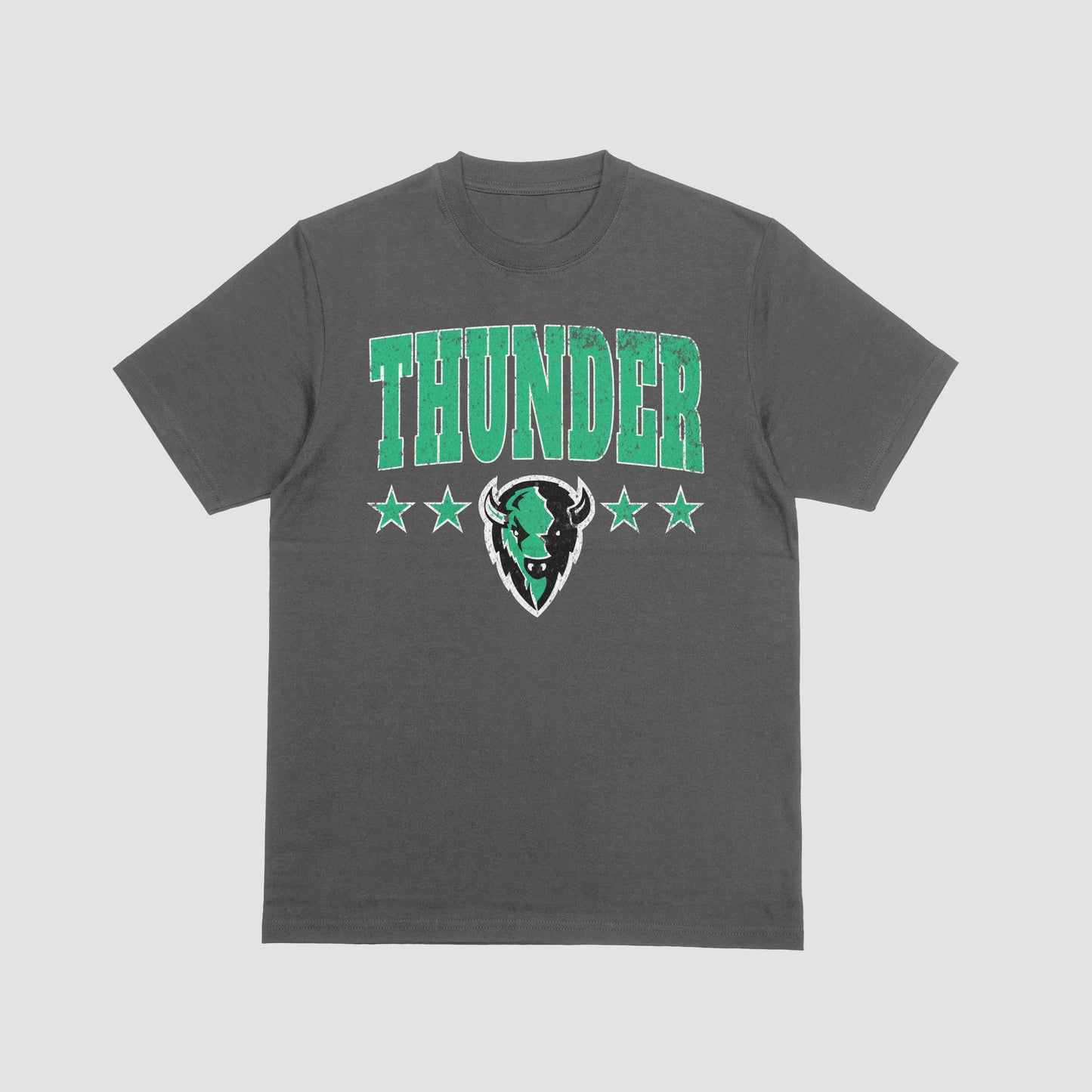 DTF TRANSFER ONLY - Green Distressed Thunder Stars Mascot