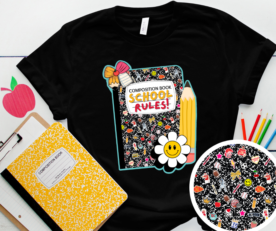 DTF TRANSFER ONLY - Kansas City Stickers Composition Notebook