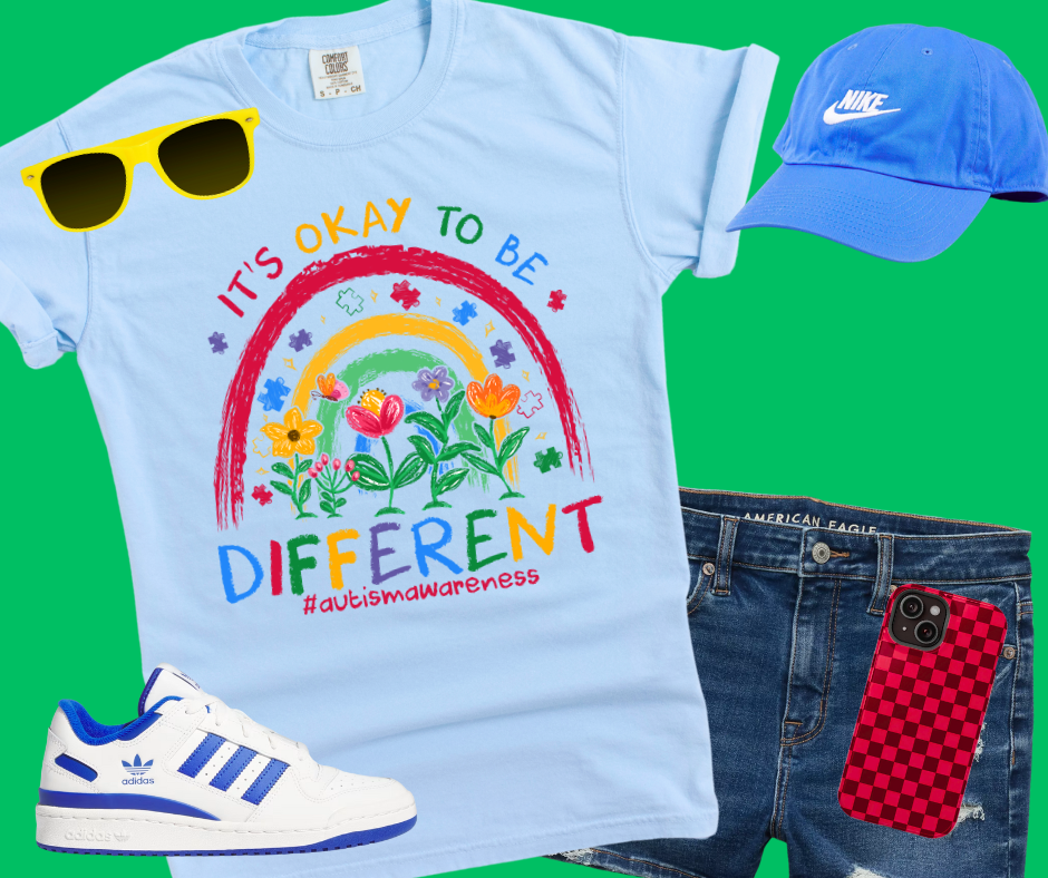 DTF TRANSFER ONLY - "It's Ok To Be Different" Autism Awareness