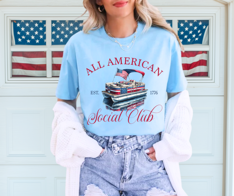 DTF TRANSFER ONLY - All American Social Club