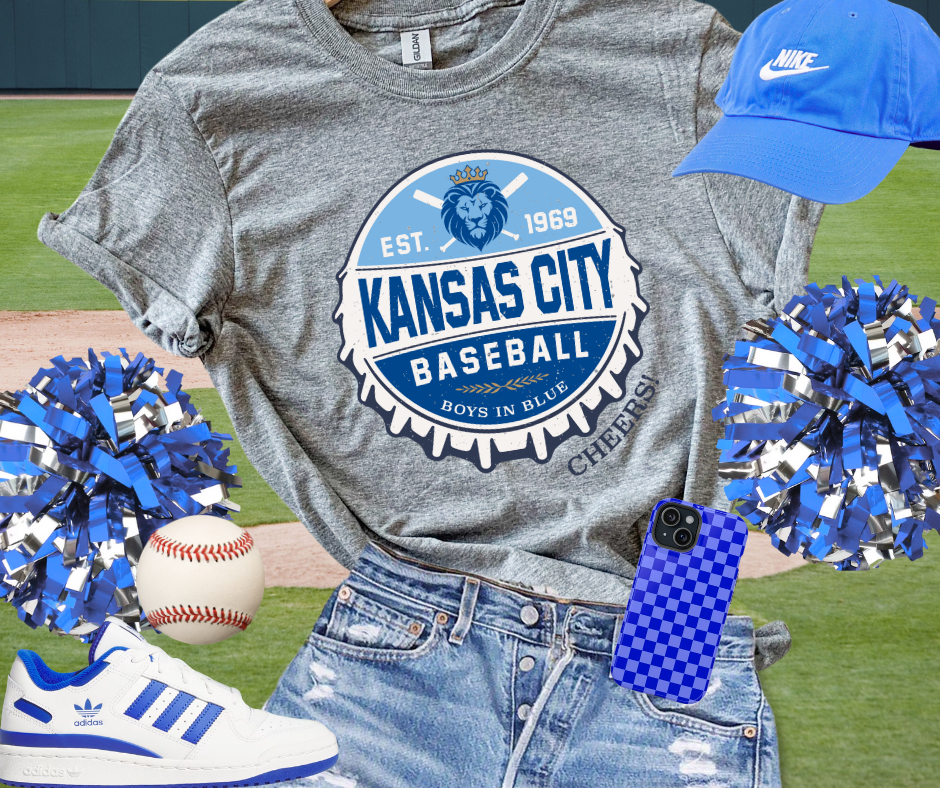 DTF TRANSFER ONLY - Kansas City Baseball Bottle Cap