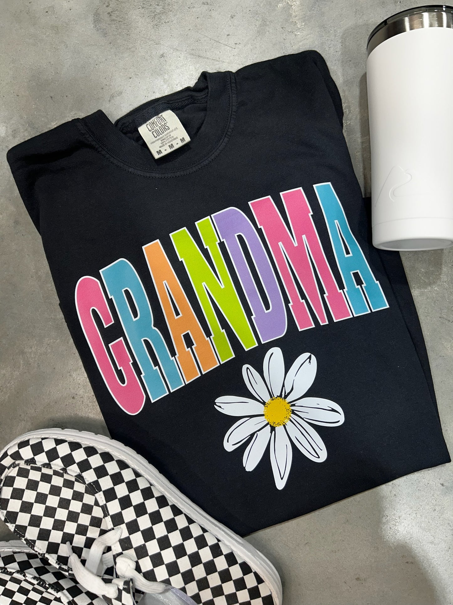 DTF TRANSFER ONLY  -GRANDMA Daisy Varsity Letters