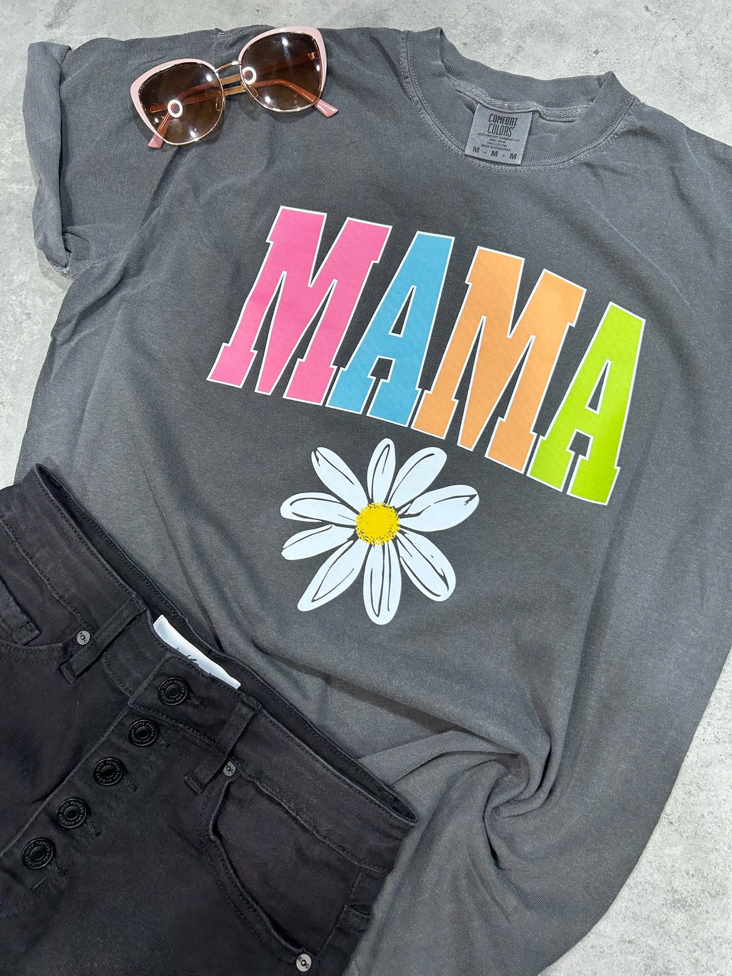 DTF TRANSFER ONLY -MAMA Daisy Varsity Letters
