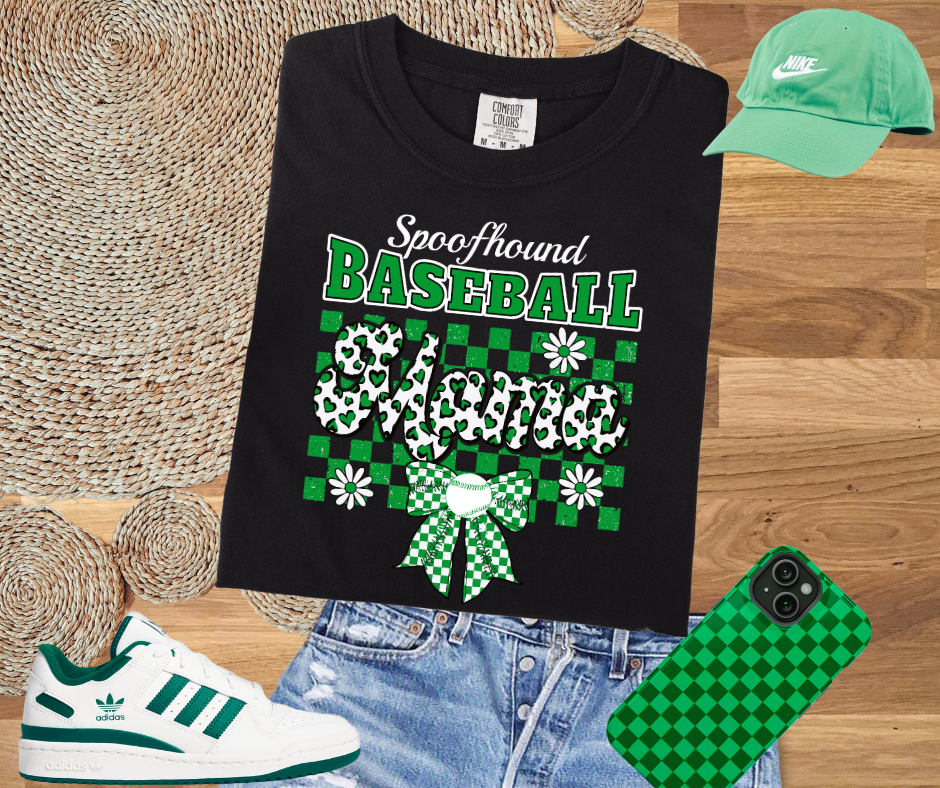 DTF TRANSFER ONLY - Spoofhound Baseball Mama (White Text)