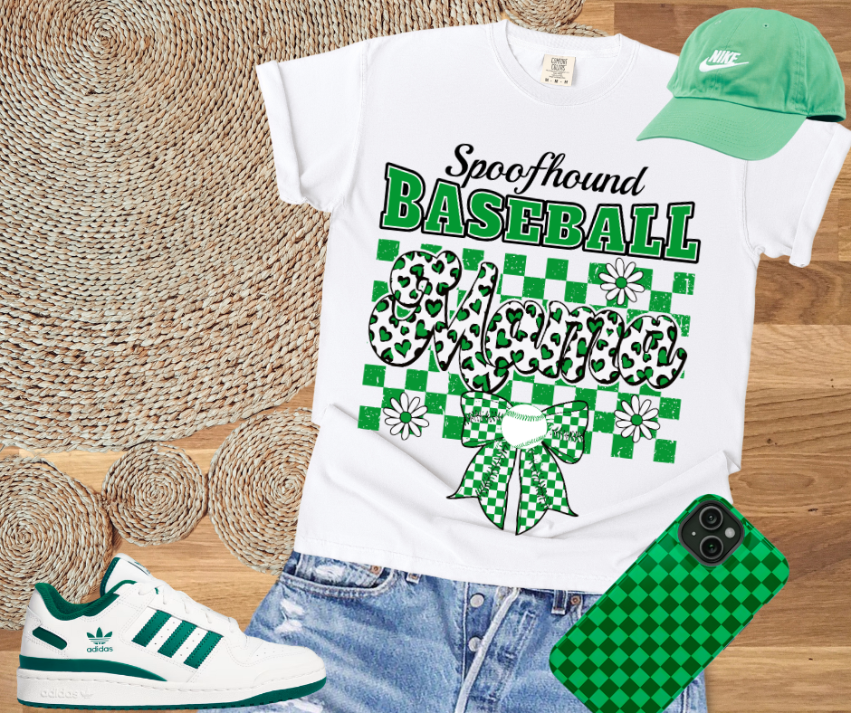 DTF TRANSFER ONLY - Spoofhound Baseball Mama (Black Text)