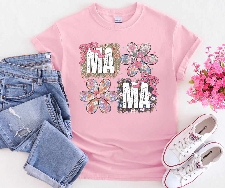 DTF TRANSFER ONLY - Mama Coquette Bow Squares