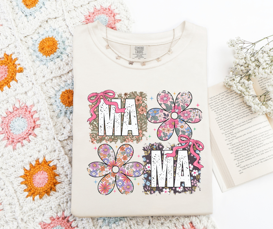 DTF TRANSFER ONLY - Mama Coquette Bow Squares