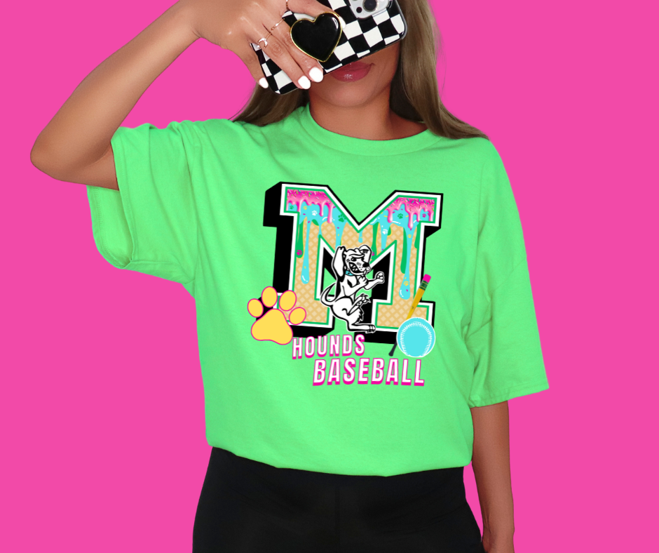 DTF TRANSFER ONLY - Maryville Hounds Baseball Ice Cream Drip