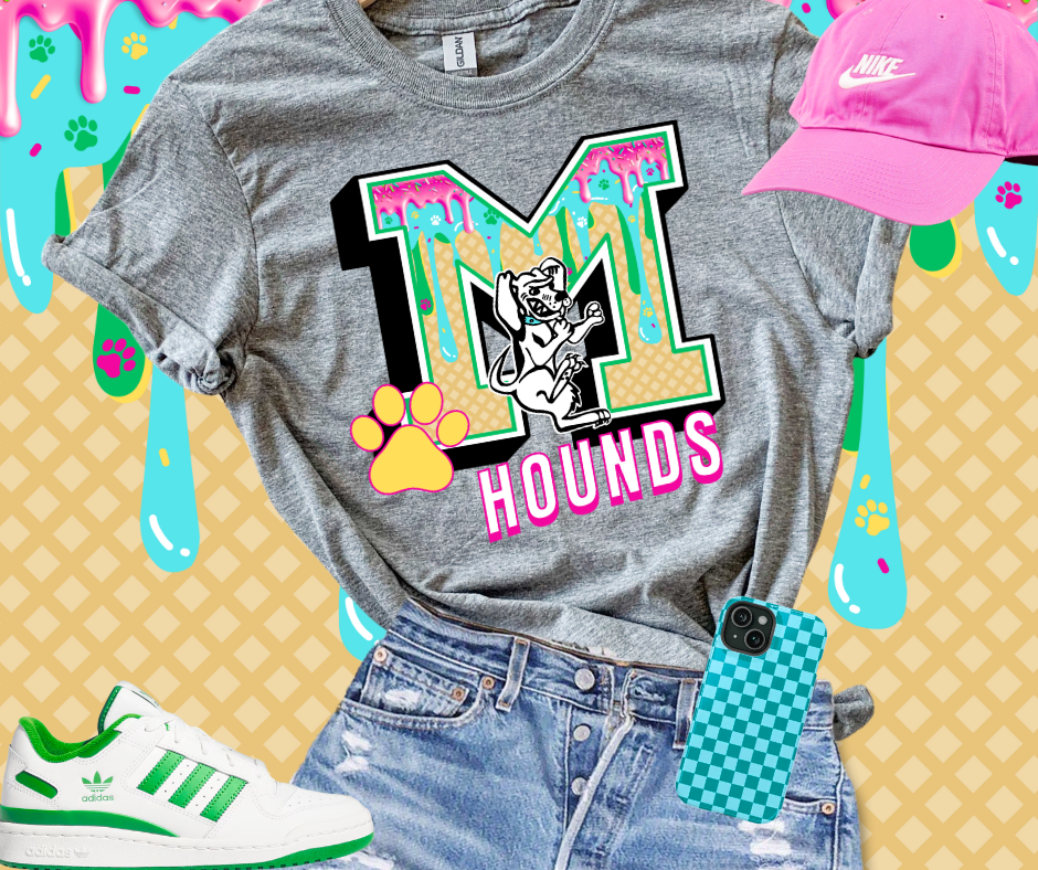 DTF TRANSFER ONLY - Maryville Hounds Ice Cream Drip