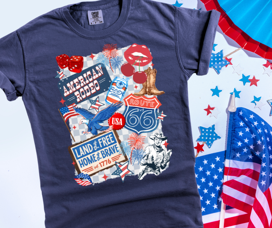 DTF TRANSFER ONLY - Western Patriotic Collage