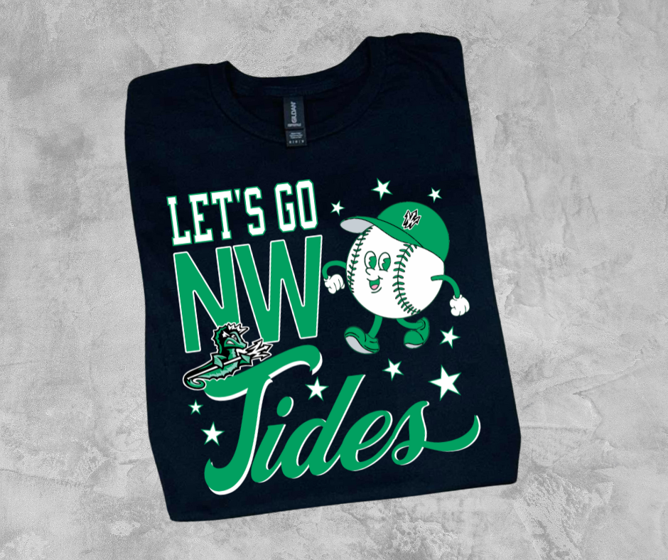 DTF TRANSFER ONLY - Let's Go NW Tides Baseball
