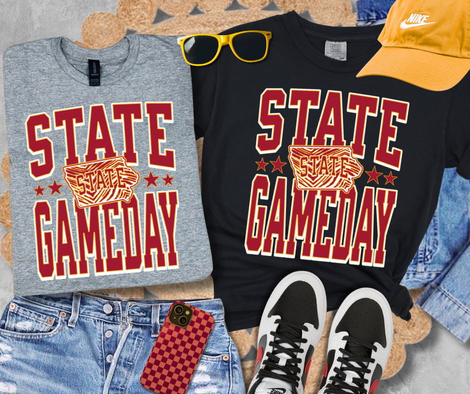 DTF TRANSFER ONLY - Zebra Print Iowa St Gameday