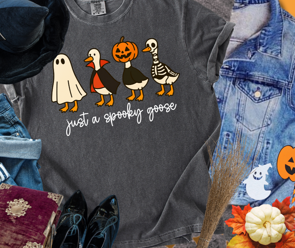 DTF TRANSFER ONLY - Just a Spooky Goose Characters