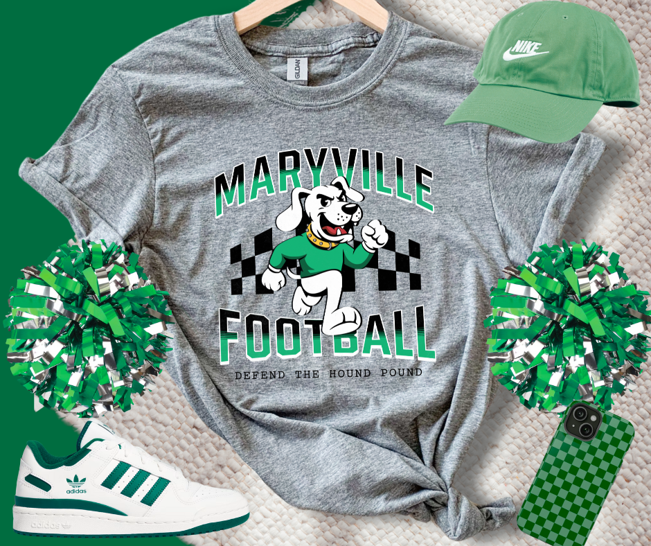 DTF TRANSFER ONLY - Black/Green Checkered Maryville Football