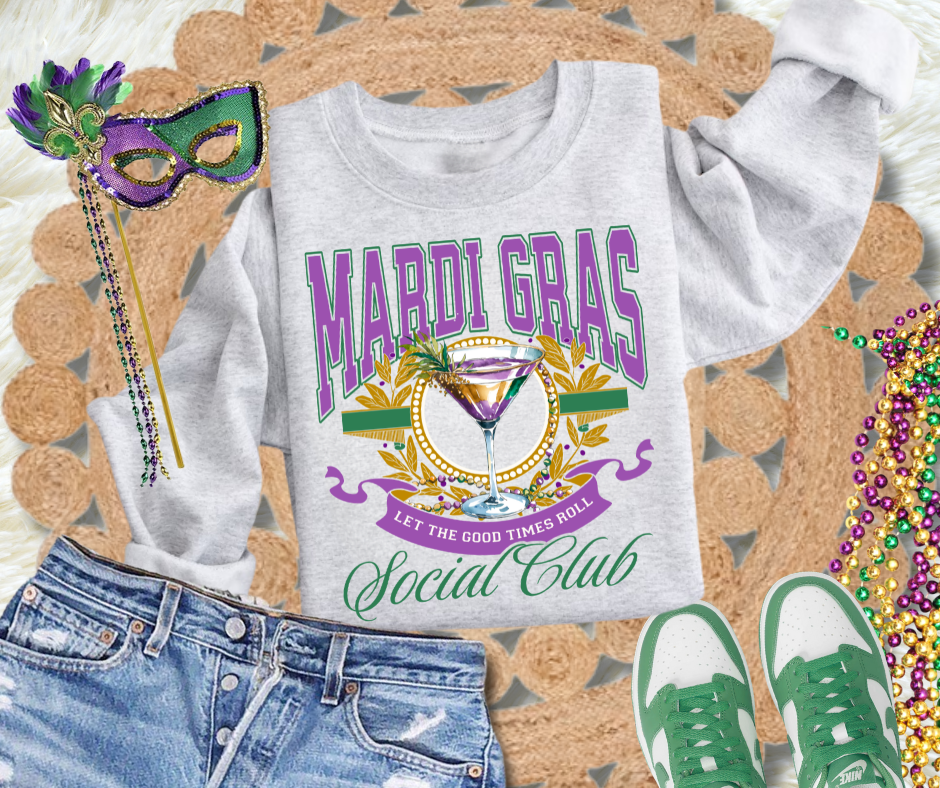 DTF TRANSFER ONLY - Mardi Gras Social Club