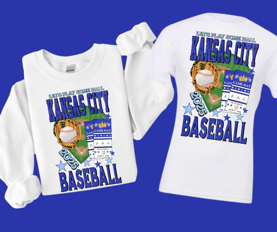 DTF TRANSFER ONLY - Kansas City Baseball Tickets Design