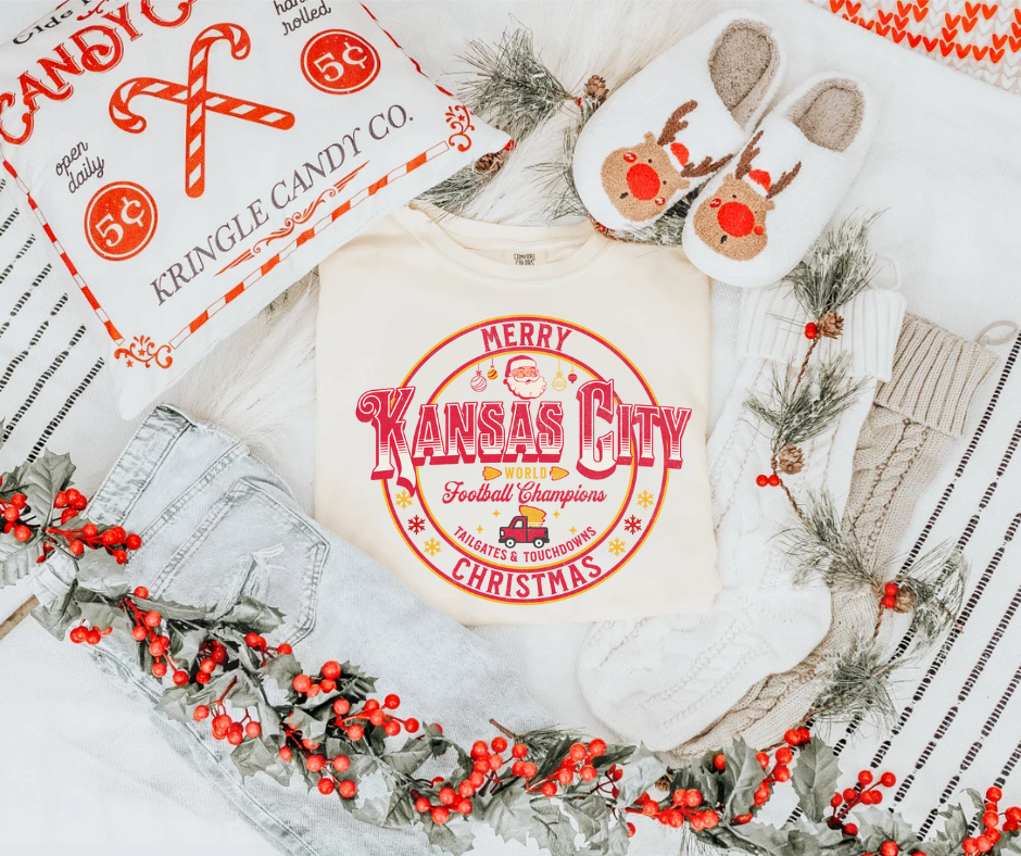 DTF TRANSFER ONLY - Merry Kansas City Christmas