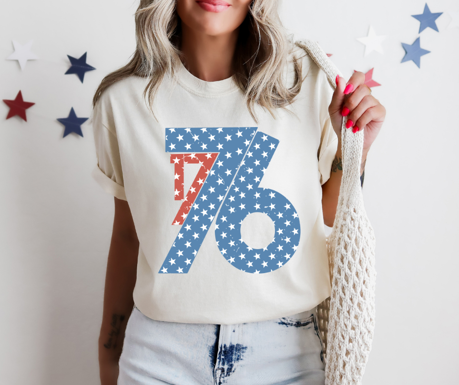 DTF TRANSFER ONLY -1776 w/ stars