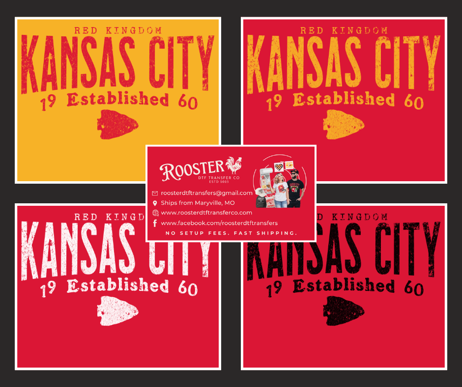 DIGITAL DOWNLOAD ONLY - Vintage Kansas City Red Kingdom 4 Colors Included