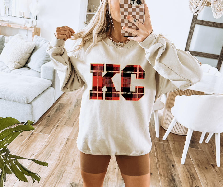 DTF TRANSFER ONLY - Christmas Plaid KC