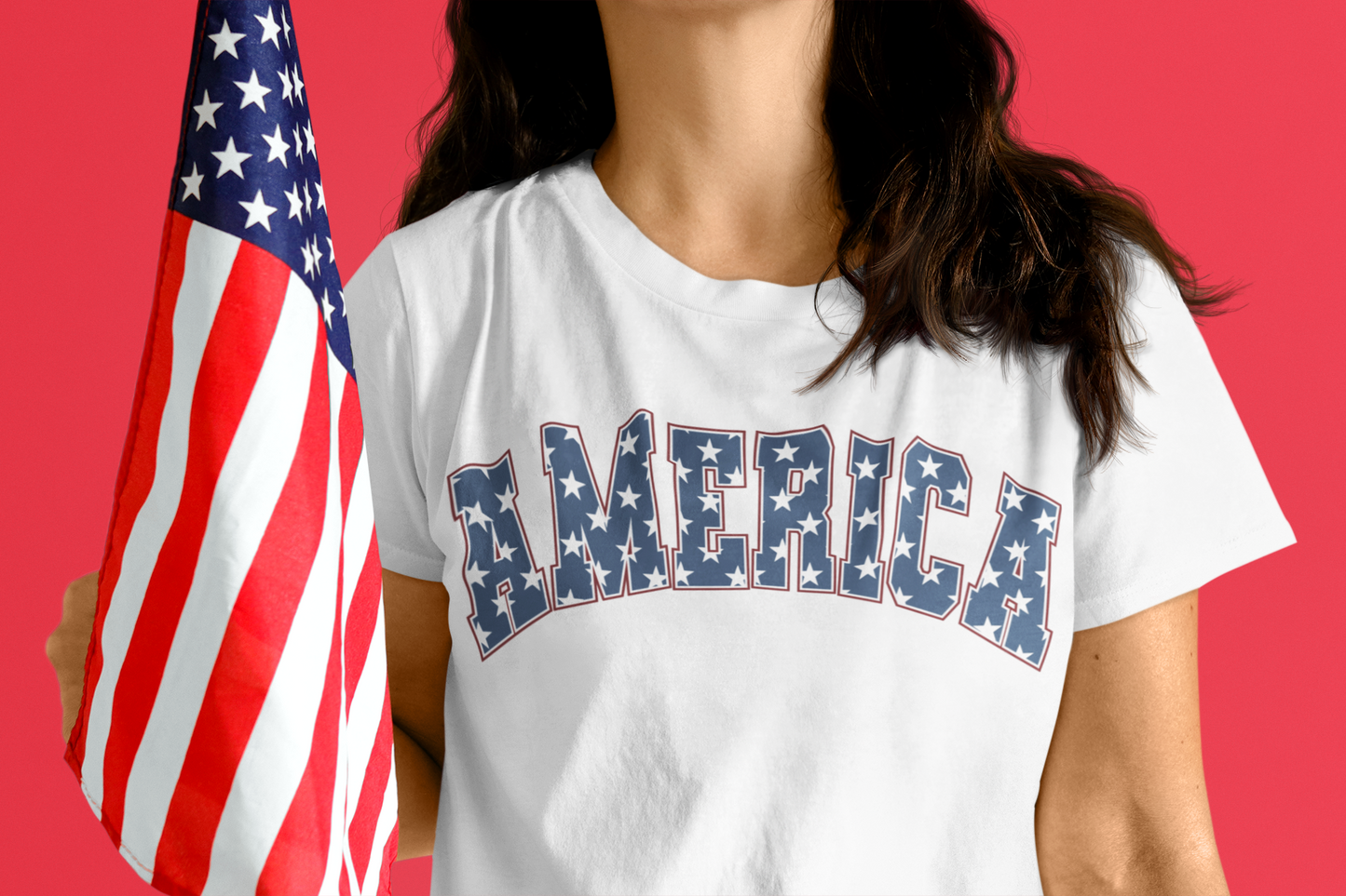 DTF TRANSFER ONLY -Varsity America Star Letters