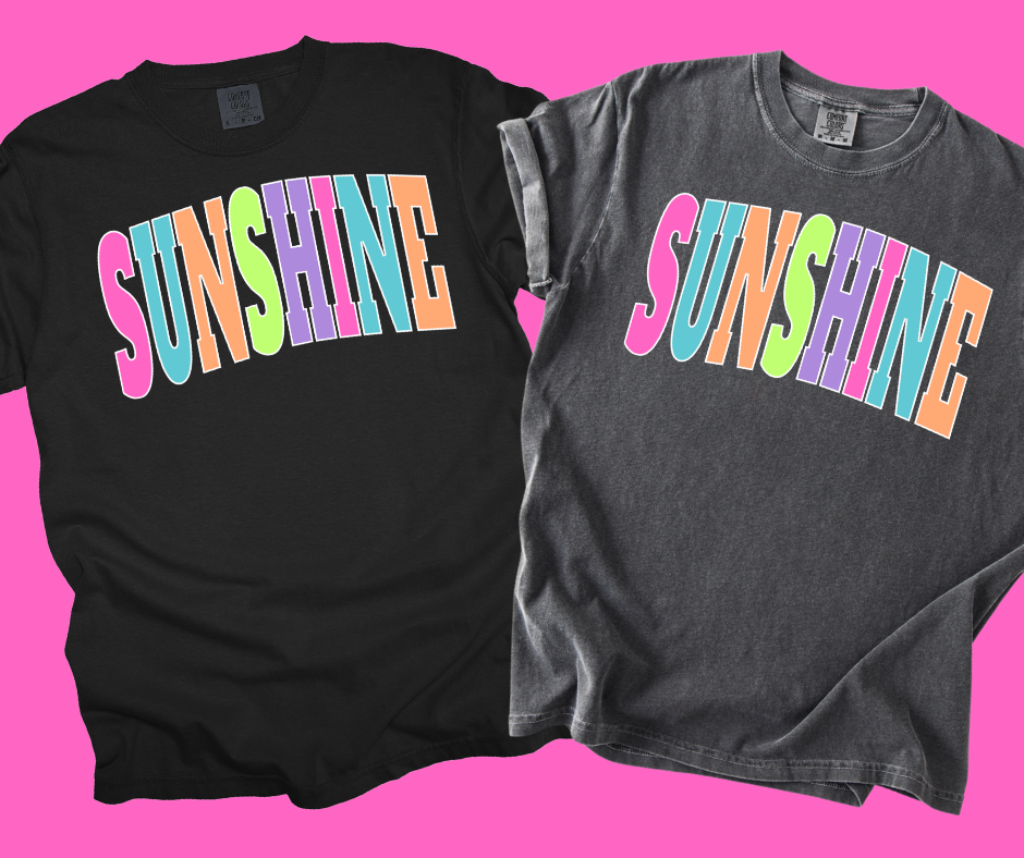 DTF TRANSFER ONLY -SUNSHINE Varsity Letters