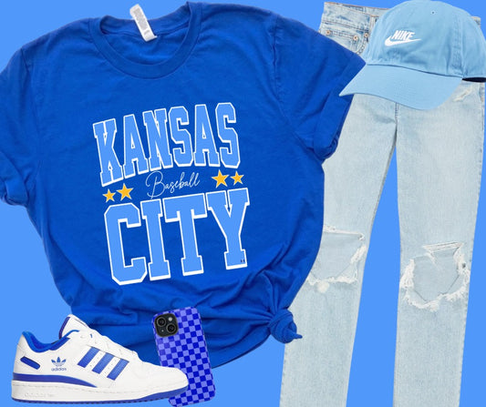 DTF TRANSFER ONLY - Light Blue Kansas City Baseball Stars