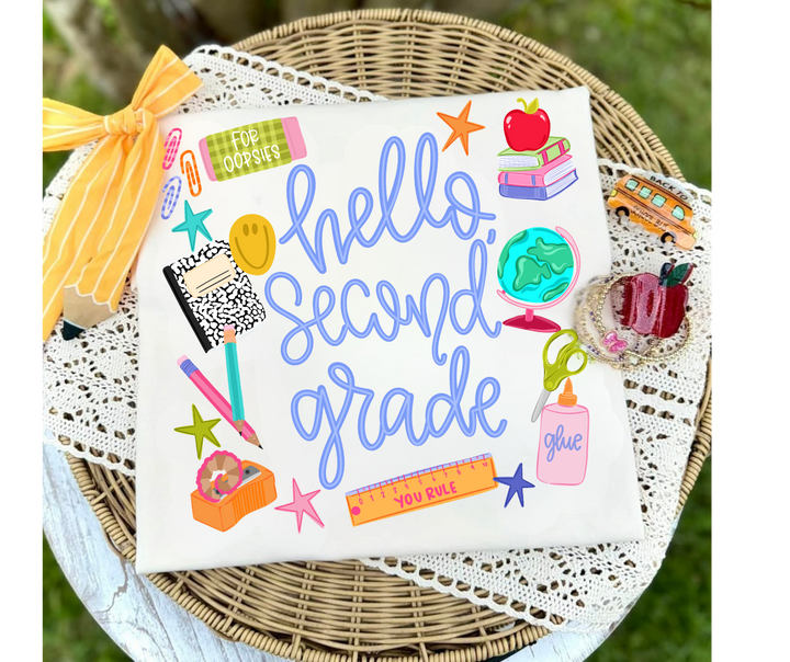 DTF TRANSFER ONLY - Hello Grade Level (Select Your Grade Level)