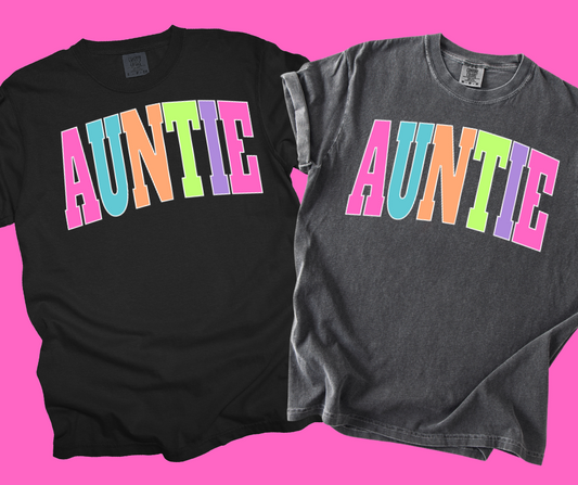 DTF TRANSFER ONLY  -AUNTIE Varsity Letters