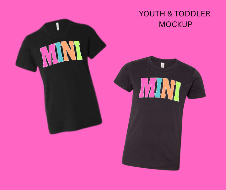 DTF TRANSFER ONLY -MINI Varsity Letters